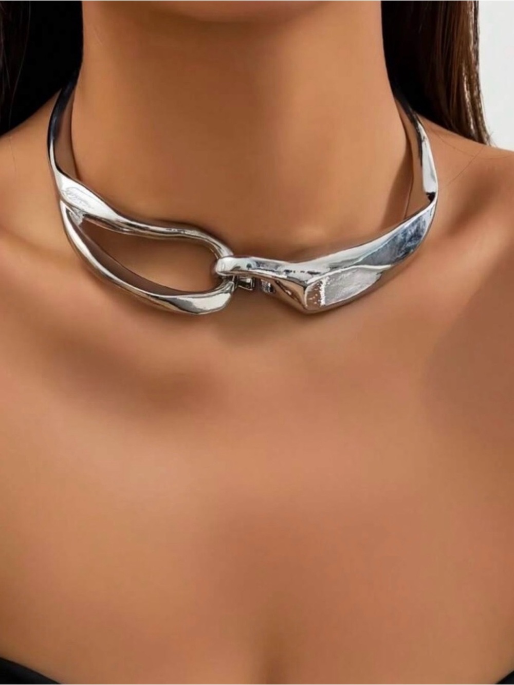 Etoile Silver Sculptural Necklace